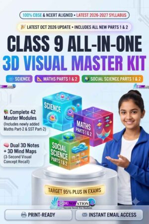NCERT Class 9 Notes and Mind Maps 3D Visual Master Kit - Maths Science Social Science Updated