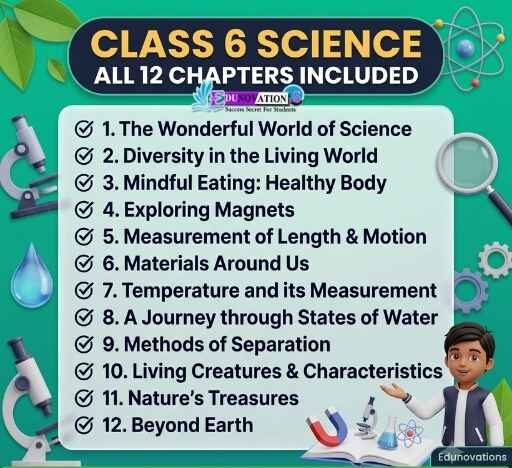 NCERT Class 6 Notes and Mind Maps Science Chapters included