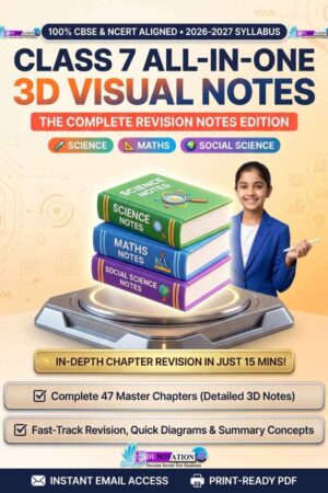 NCERT Class 7 All-in-One 3D Visual Notes The Complete Revision Notes Edition 2026-2027