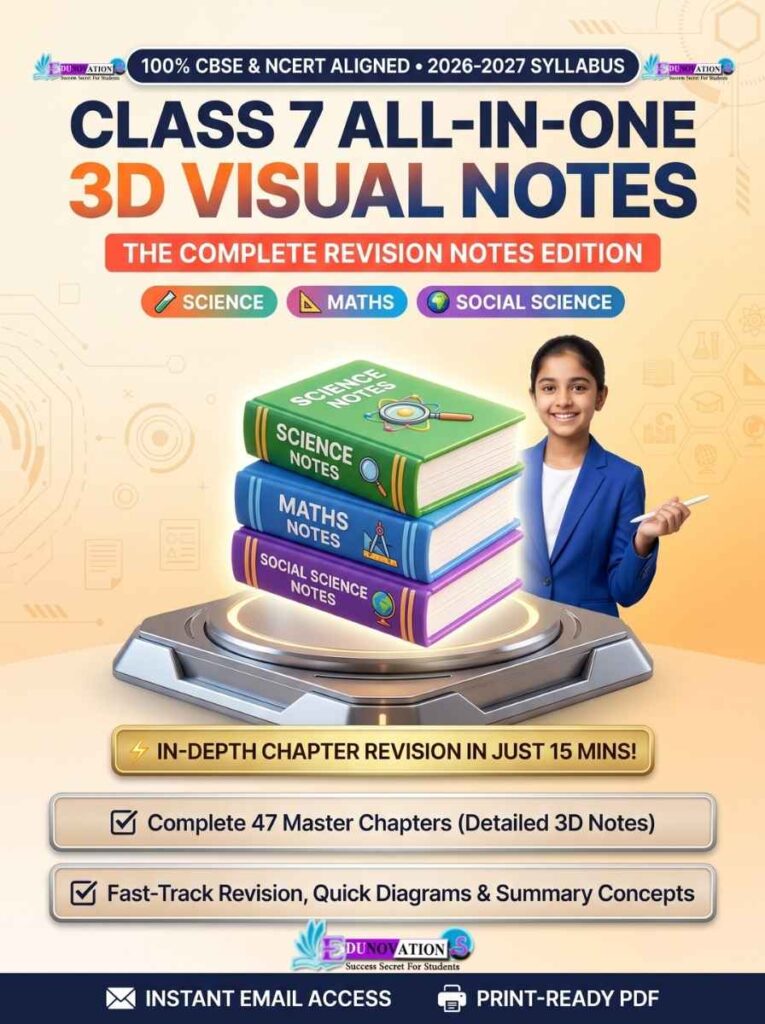 NCERT Class 7 All-in-One 3D Visual Notes The Complete Revision Notes Edition 2026-2027
