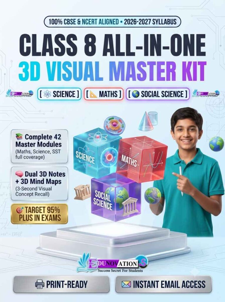 NCERT Class 8 Notes and Mind Maps 3D Visual Master Kit - Science Maths SST