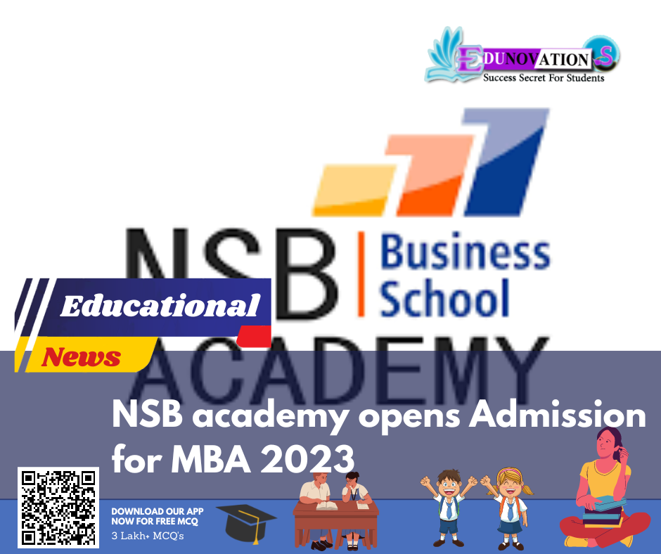 NSB academy opens Admission for MBA 2023
