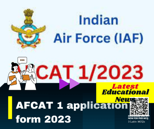 AFCAT 1 application form 2023