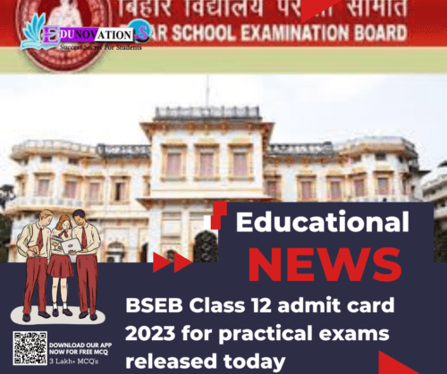 BSEB Class 12 admit card 2023 for practical exams released today