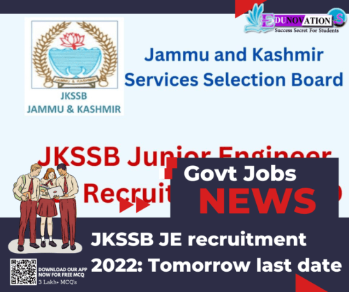 JKSSB JE recruitment 2022: Tomorrow last date