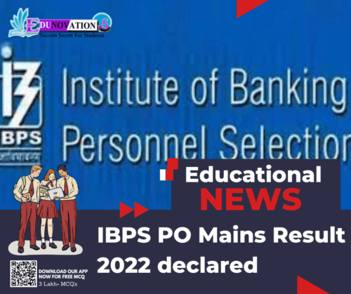 IBPS PO Mains Result 2022 declared