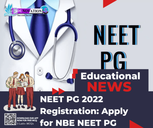NEET PG 2022 Registration: Apply for NBE NEET PG