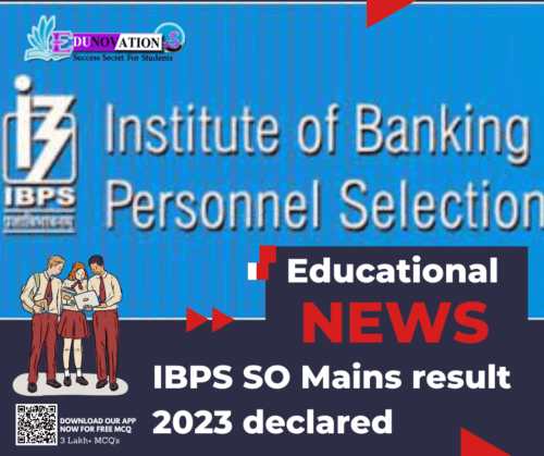 IBPS SO Mains result 2023 declared