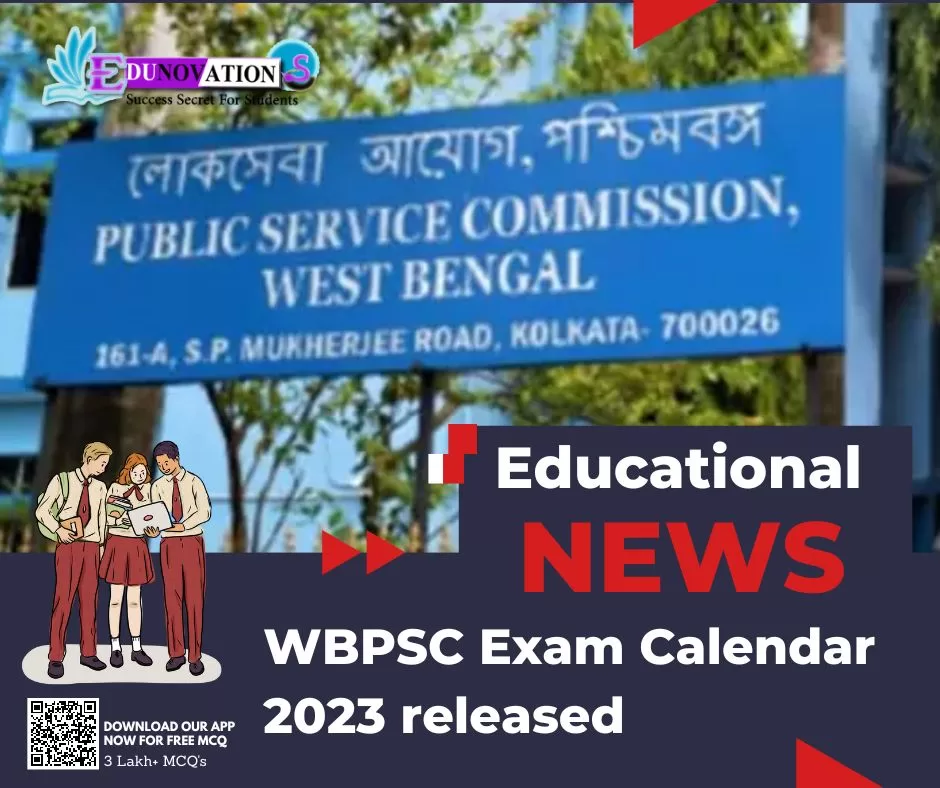 WBPSC Exam Calendar 2023 released