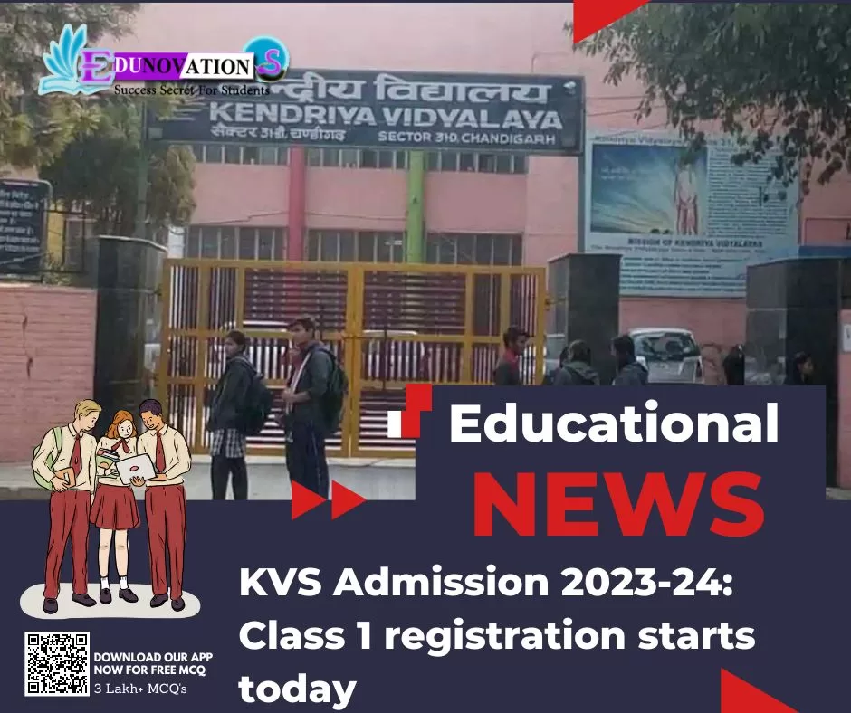KVS Admission 2023-24: Class 1 registration starts today