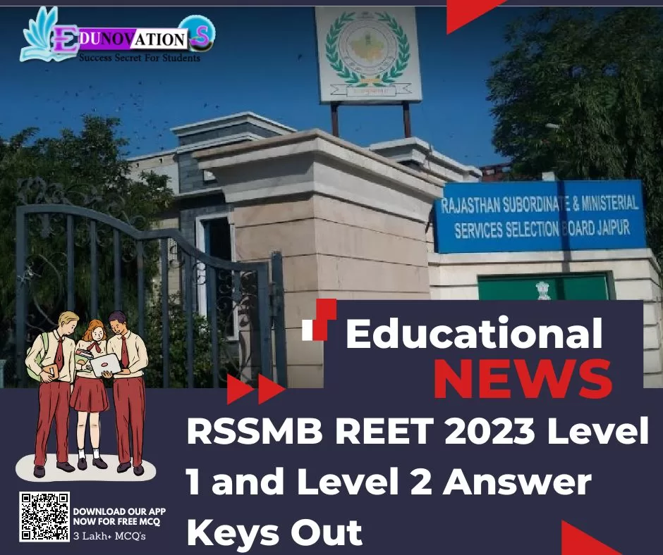 RSSMB REET 2023 Level 1 and Level 2 Answer Keys Out