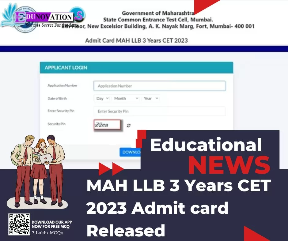 MAH LLB 3 Years CET 2023 Admit Card Released - Edunovations