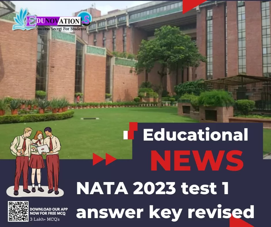 NATA 2023 test 1 answer key revised Edunovations