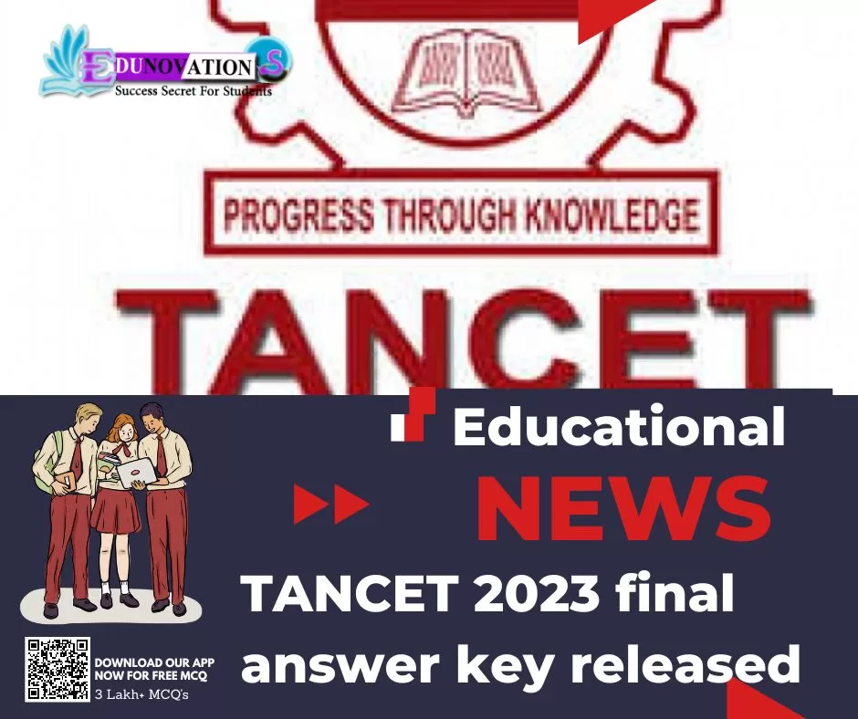 Tancet Final Answer Key Released Edunovations