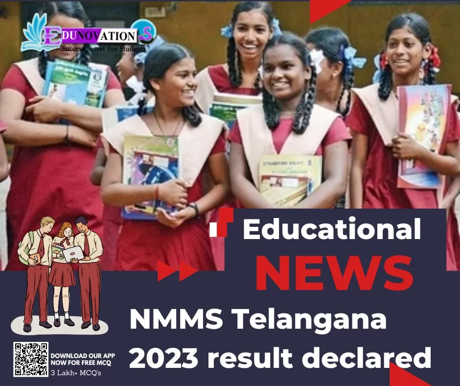 NMMS Telangana 2023 result declared