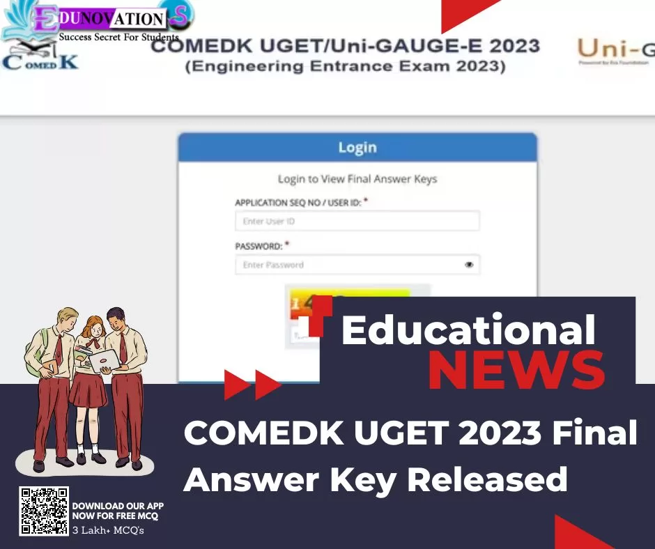 COMEDK UGET 2023 Final Answer Key Released