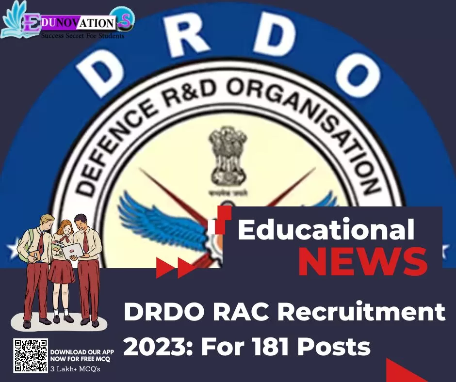 DRDO RAC Recruitment 2023: For 181 Posts