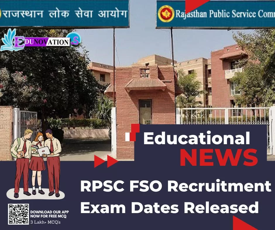 RPSC FSO Recruitment Exam Dates Released