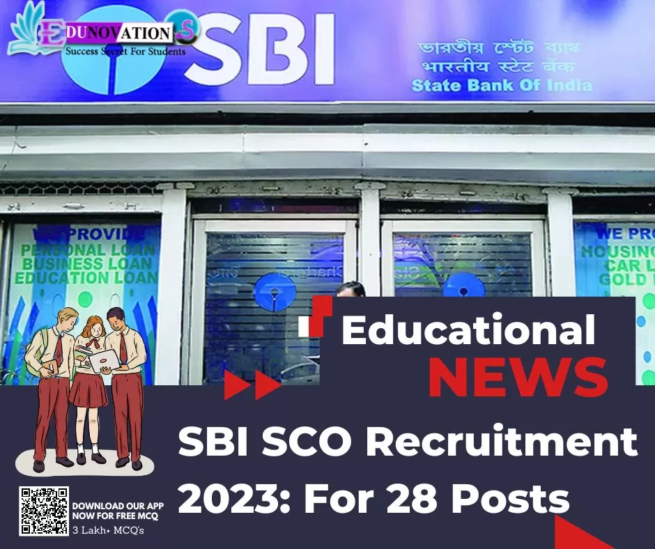 SBI SCO Recruitment 2023: For 28 Posts