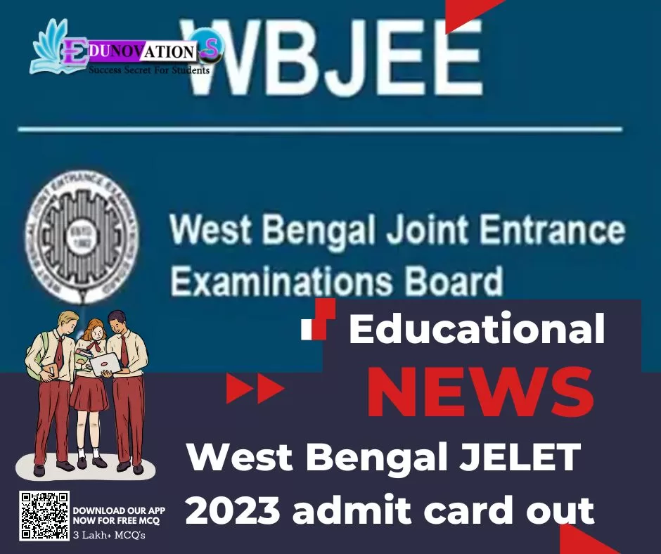 West Bengal JELET 2023 admit card out