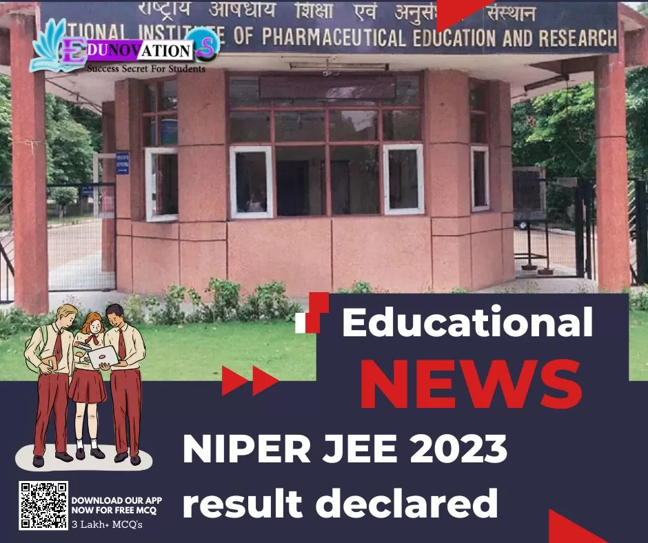 NIPER JEE 2023 result declared