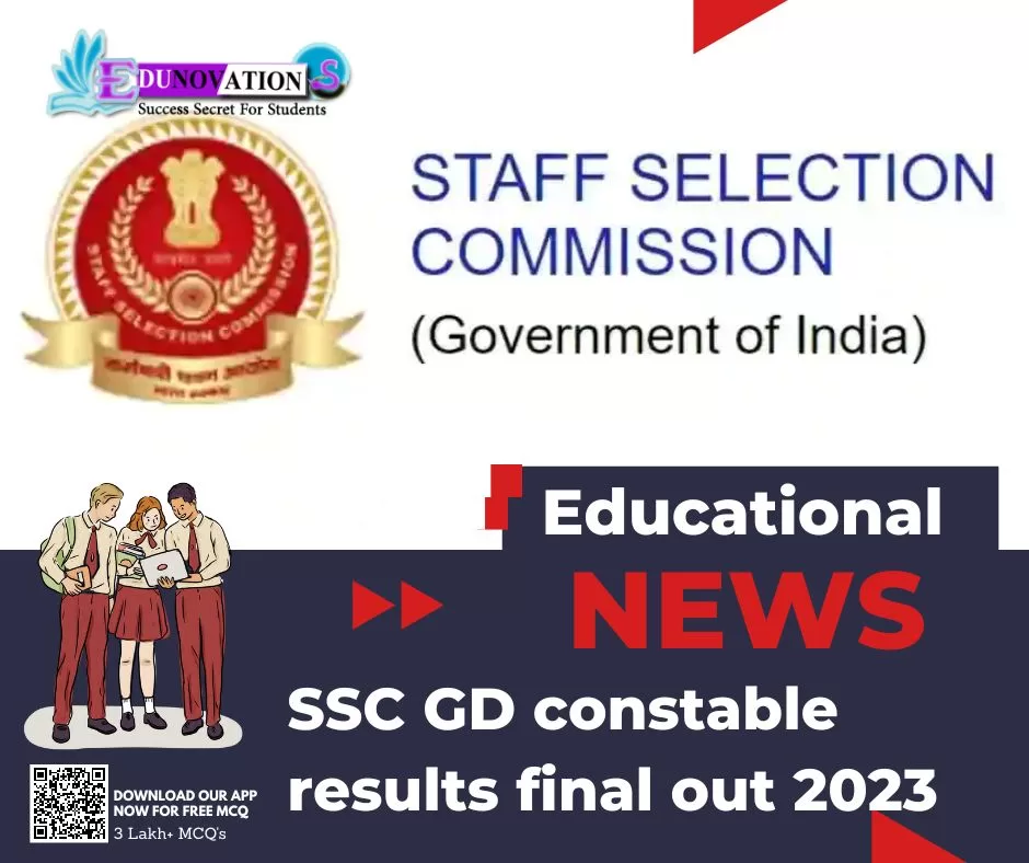 SSC GD constable results final out 2023
