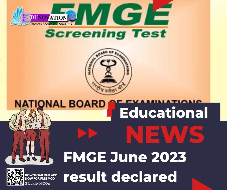 FMGE June 2023 result declared