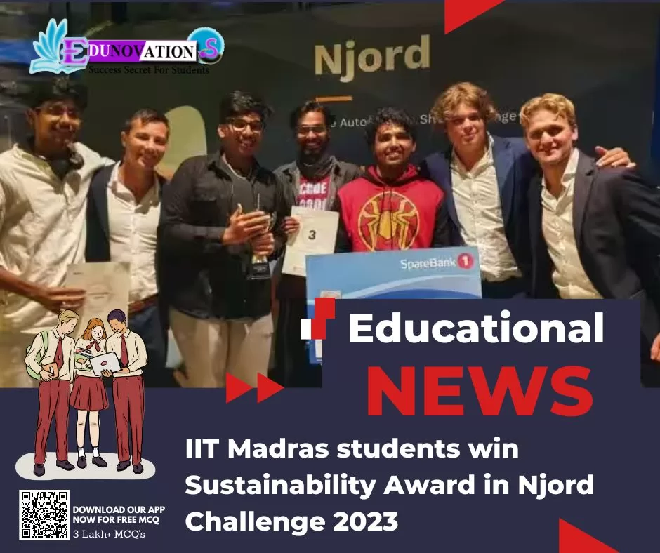 IIT Madras students win Sustainability Award in Njord Challenge 2023