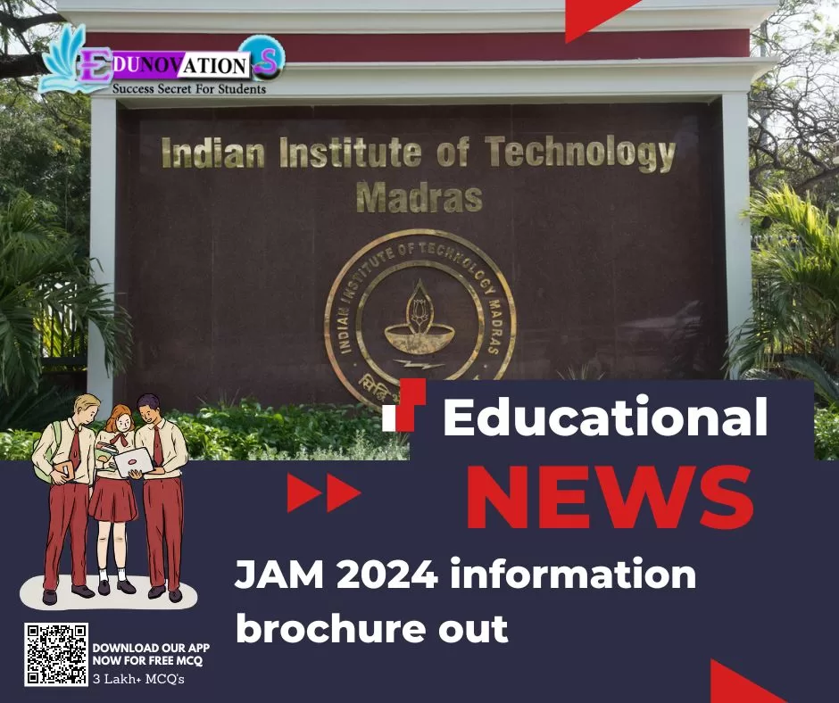 JAM 2024 information brochure out Edunovations