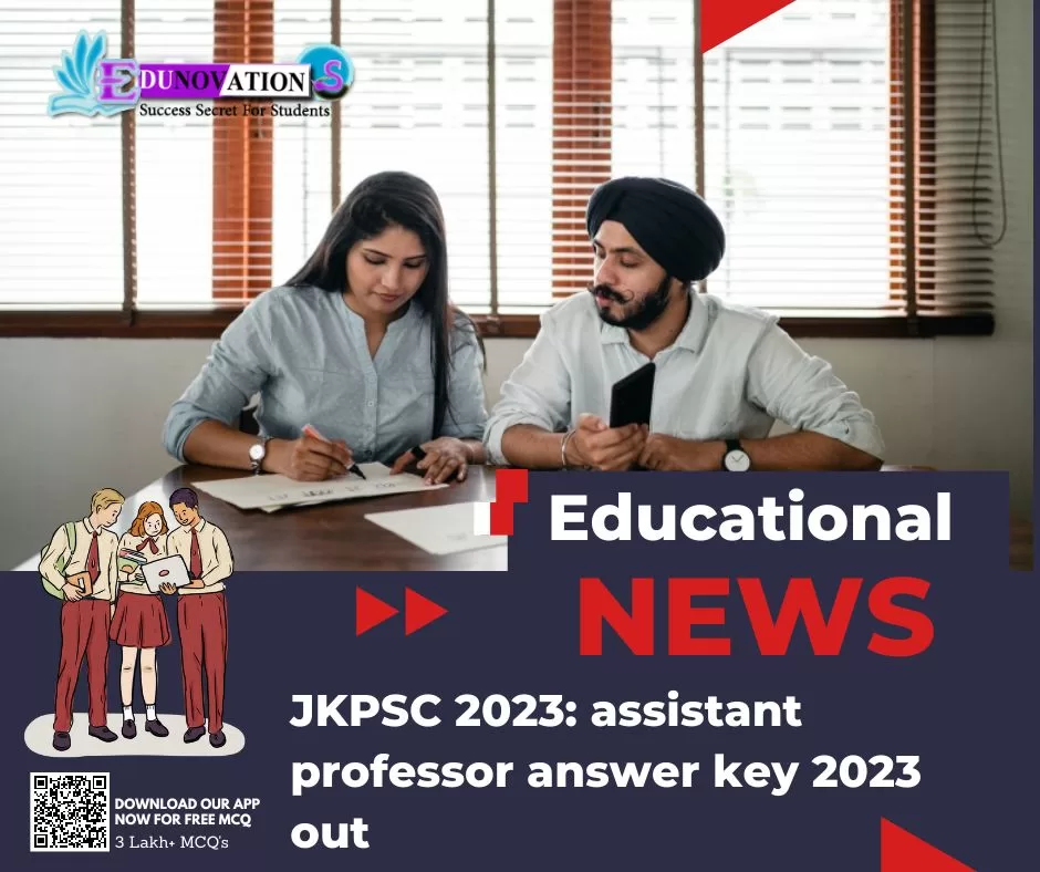 JKPSC 2023: assistant professor answer key 2023 out