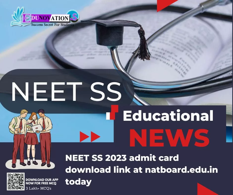 NEET SS 2023 admit card download link at natboard.edu.in today