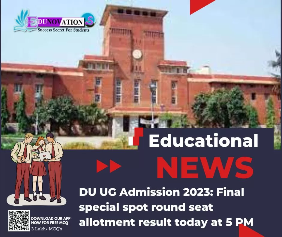 Du Ug Admission 2023 Final Special Spot Round Seat Allotment Result