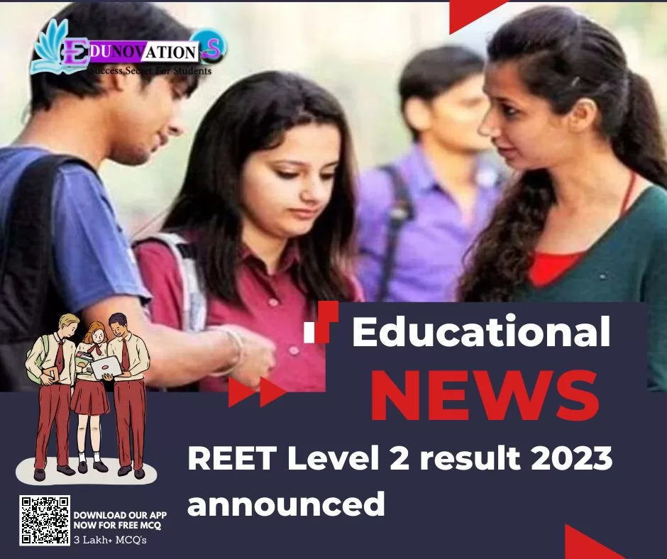 REET Level 2 result 2023 announced