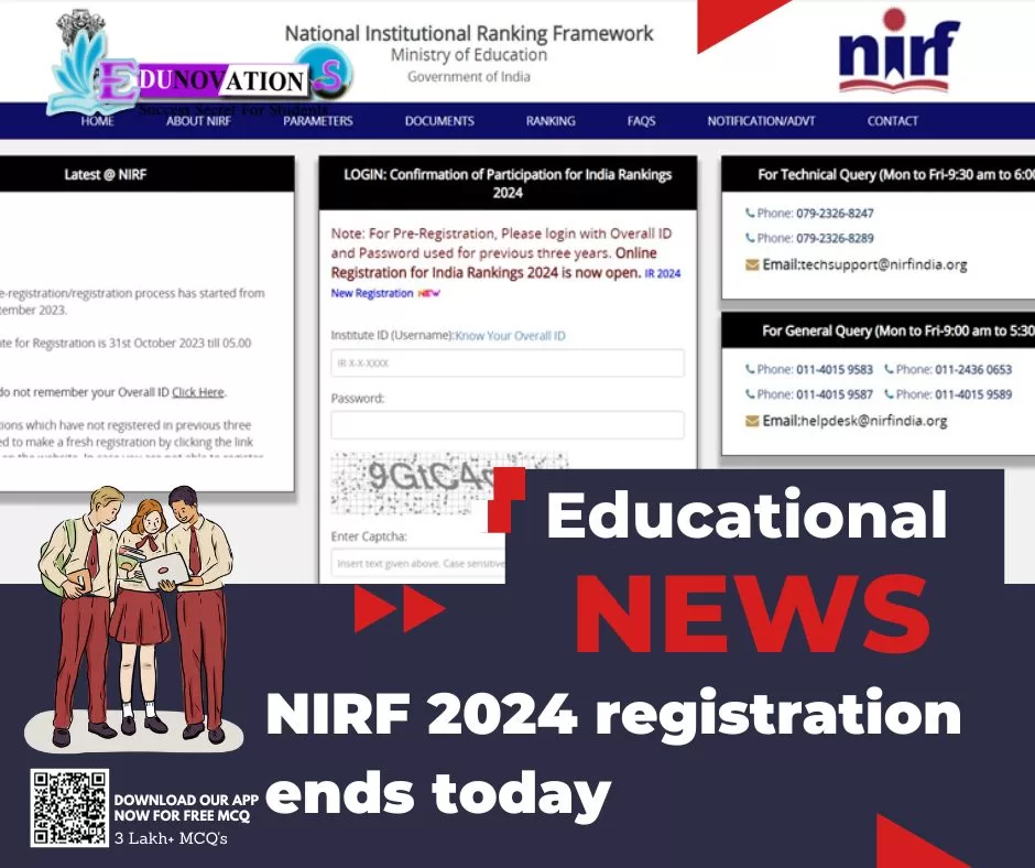 NIRF 2024 Registration Ends Today Edunovations   News 1 306 Jpg.webp