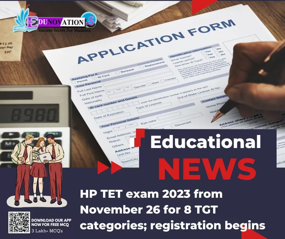 HP TET exam 2023 from November 26 for 8 TGT categories; registration