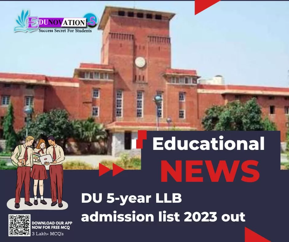 DU 5-year LLB admission list 2023 out
