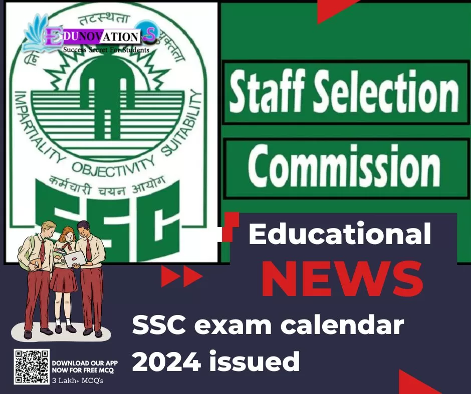 SSC exam calendar 2024 issued Edunovations