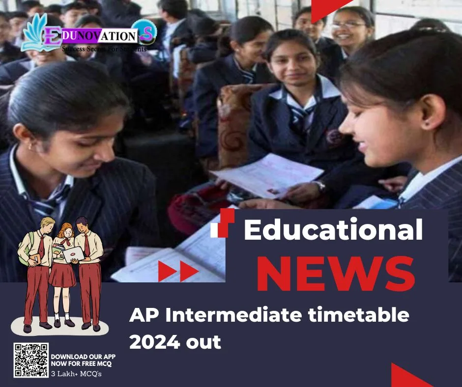 AP Intermediate timetable 2024 out Edunovations