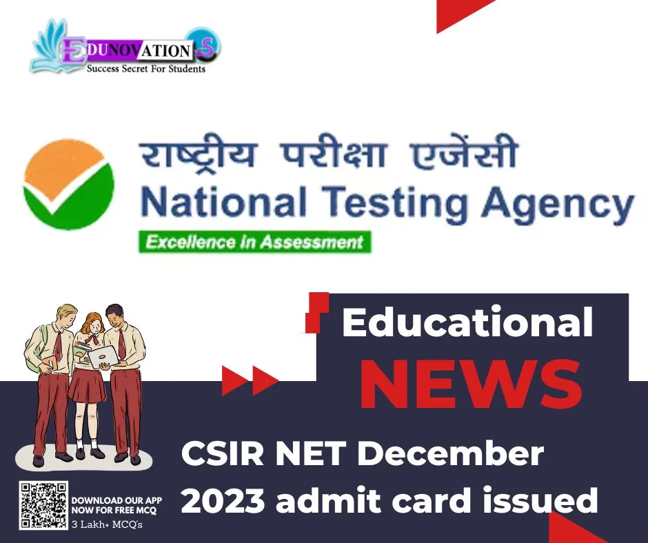 CSIR NET December 2023 Admit Card Issued - Edunovations