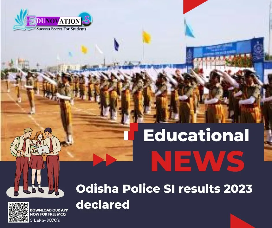 Odisha Police SI results 2023 declared