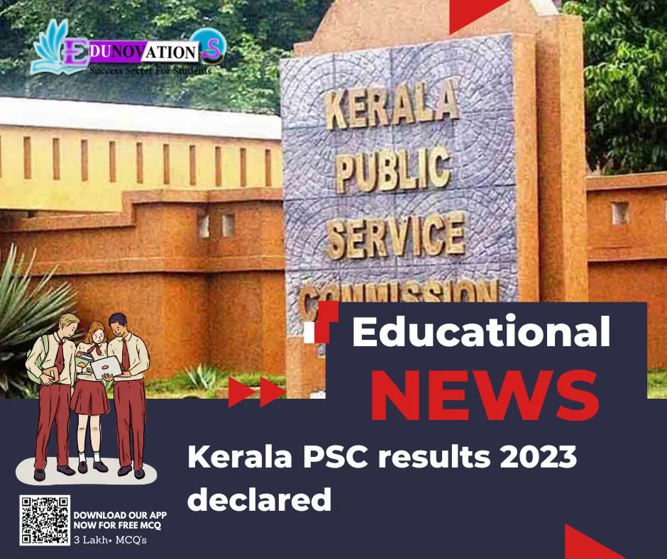 Kerala PSC results 2023 declared Edunovations