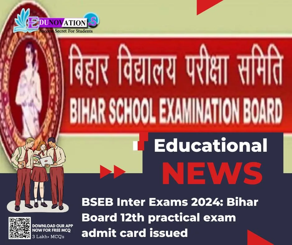 BSEB Inter Exams 2024: Bihar Board 12th practical exam admit card issued
