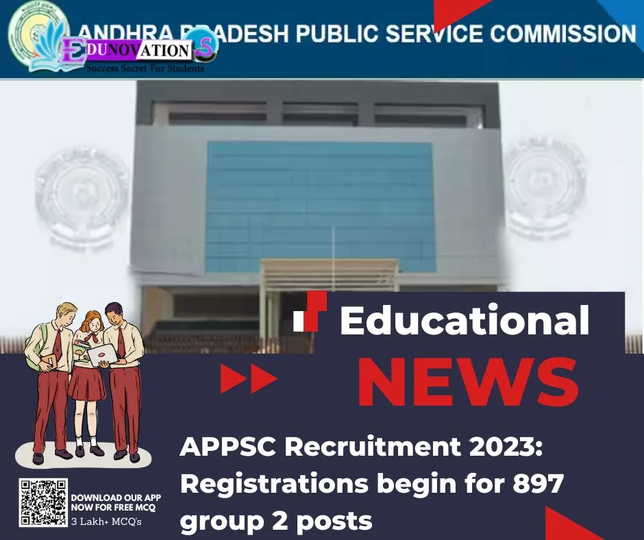 APPSC Recruitment 2023: Registrations begin for 897 group 2 posts
