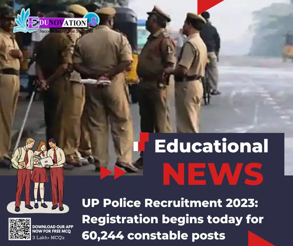 UP Police Recruitment 2023: Registration begins today for 60,244 constable posts
