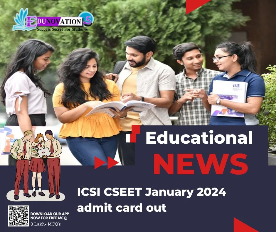 ICSI CSEET January 2024 admit card out