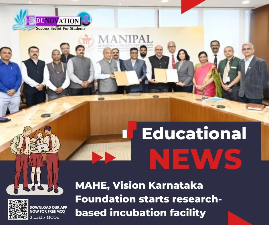 MAHE, Vision Karnataka Foundation Starts Research-based Incubation ...