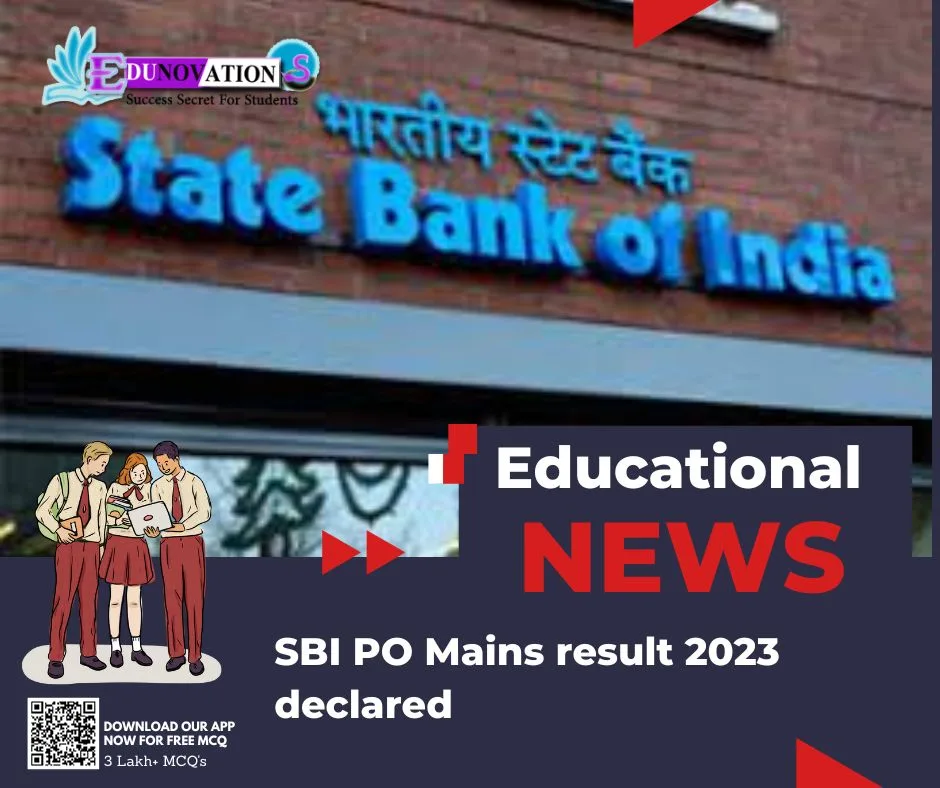 SBI PO Mains Result 2023 Declared - Edunovations