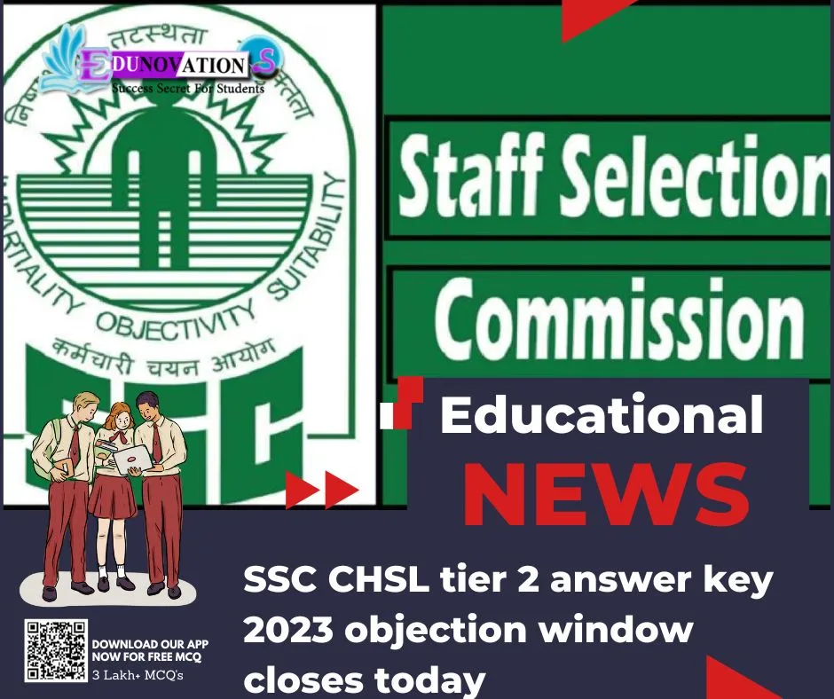 SSC CHSL tier 2 answer key 2023 objection window closes today