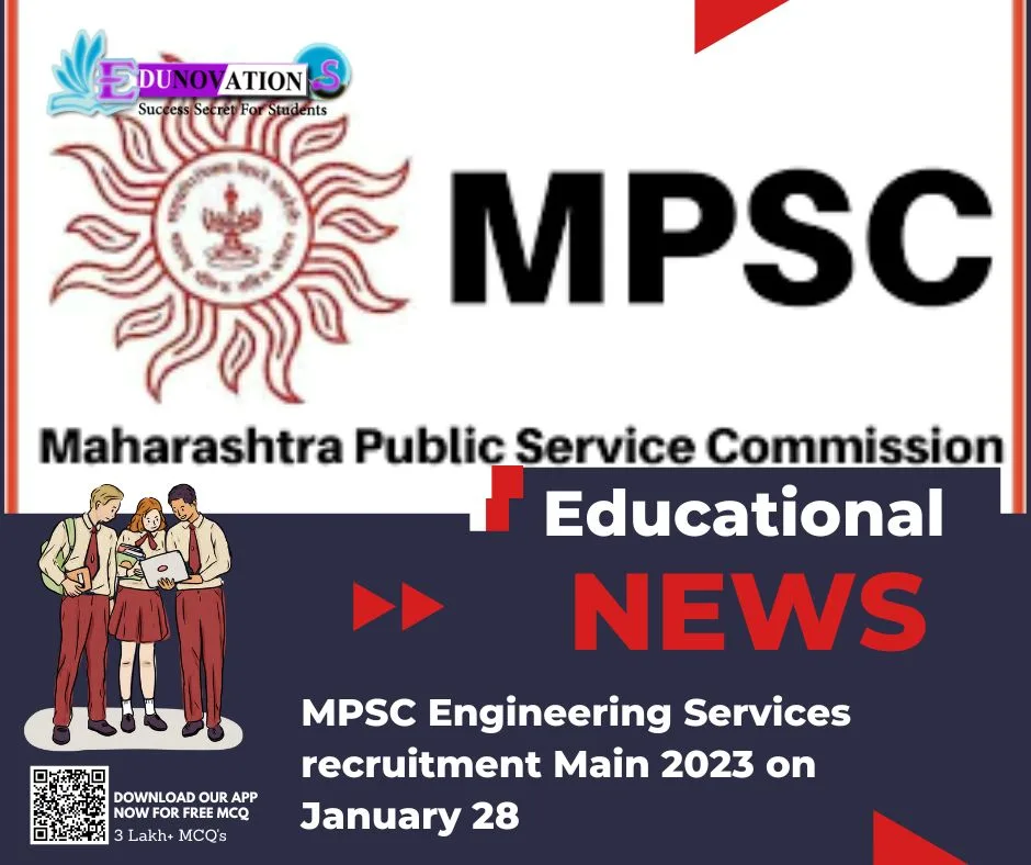 MPSC Engineering Services recruitment Main 2023 on January 28