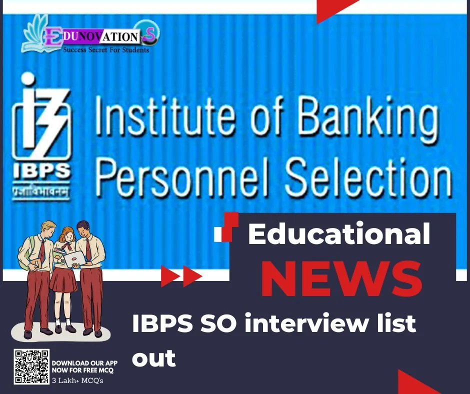 IBPS SO interview list out